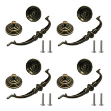 Poignées de meuble vintage en bronze (4 pièces)