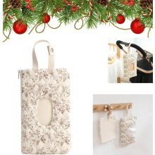 Bolsa para fraldas acolchoada com estampa floral e porta-lenços umedecidos (1 unidade)
