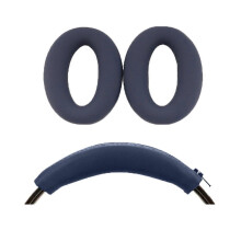 Cuscinetti auricolari di ricambio in silicone per cuffie, colore blu scuro