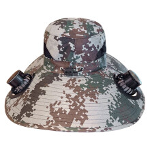 Zonnekoelende bucket hat UPF50+ met 2 ventilatoren