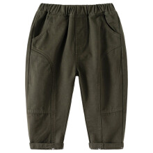Pantaloni casual da ragazzo, morbidi e traspiranti, tinta unita.
