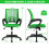 Sedia da ufficio in rete con supporto lombare e braccioli, colore verde. 7