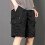 Herre cargo shorts med elastisk talje, sort, L 1