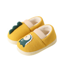 Pantuflas de invierno para niñas, cálidas, suaves, con diseño de dinosaurios (1 par)
