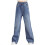 Girls blue denim pants with pockets 1 pair 1