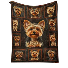 Koc flanelowy Yorkshire Terrier 27,5 x 39,3 cala