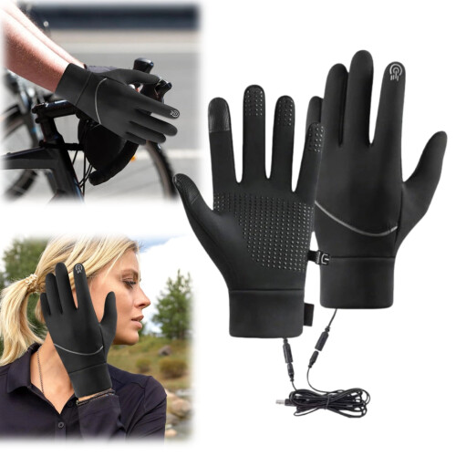 Wiederaufladbare, beheizbare Handschuhe mit Touchscreen und Winddicht