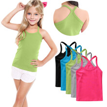 Girls Dance Tank Top Racerback Sleeveless Crop Top 5 Pack
