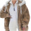 Women's Oversized Sherpa Jacket with Full Zip, Hood, and 1