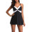 Damen-Badekleid im Color-Blocking-Stil mit Shorts 4
