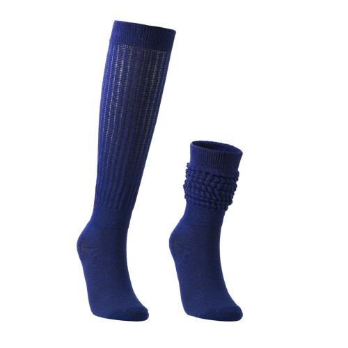 Men's Wool Thermal Socks Navy Medium High Tube Bubble 2