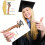 Foldable graduation greeting card 17.6x12.5 cm folded 7