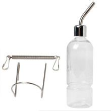 Hamsterin vesipullo, kirkas, 350 ml, vuotamaton, ripustettava