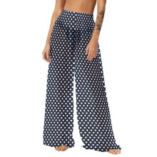 Women's Bohemian Chiffon Beach Pants Lightweight Wide Leg