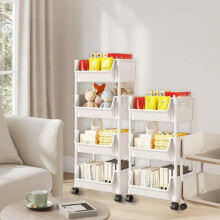 Estantería de plástico de 2 niveles para cocina y sala de estar.