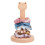 Frog-shaped scrunchie holder stand wood 8.3 inch 1