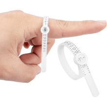 Ringgrößenmesser mit Vergrößerung, verstellbar, Kunststoff, 1-17
