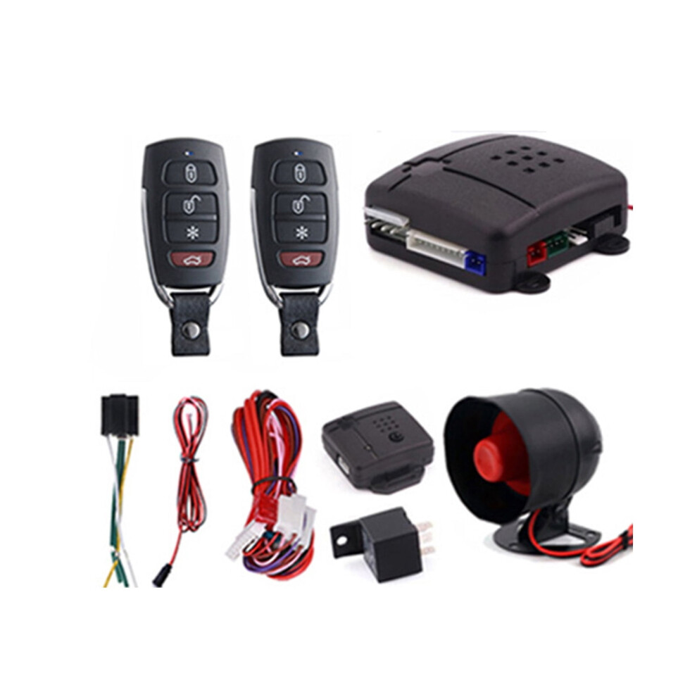 Car Alarm Security System Universal 2 Remotes Black 974856018871
