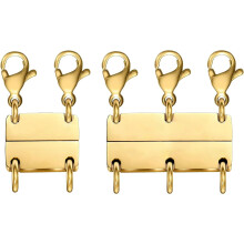 Magnetic Necklace Clasp for Layering Gold Silver