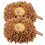 Runde Chenille-Handtücher, Kaffeefarbe, 2er-Pack, 18 x 18 x 6 cm 1