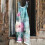 Macacão feminino boho floral em bambu modal com decote em V e costas nuas. 2