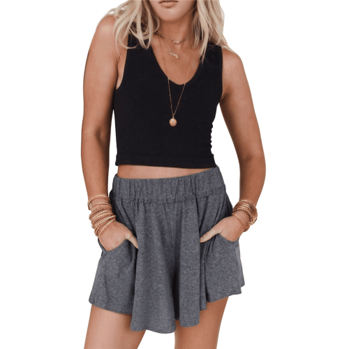 Dame Sportshorts Grå Mellem 1
