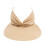Dames zomer zonneklep hoofdband beige elastisch 1
