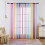 Rainbow Ombre Sheer Curtains Semi-Sheer Panel Set of Two 1