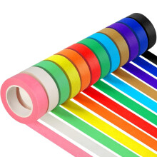 Fita adesiva colorida 2,5 cm x 12 m (12 unidades)