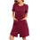 Women's Lightweight Winter Robe with Pockets Wine XL 1