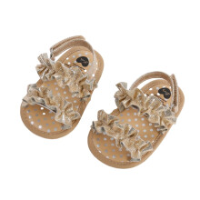 Baby Sandals Soft Soled Flat Lace Gold