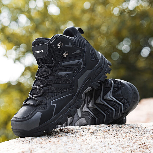 Men's Waterproof Ankle Hiking Boots Black Size 8 1