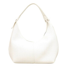 Sac à main rétro décontracté pour femme en cuir PU blanc
