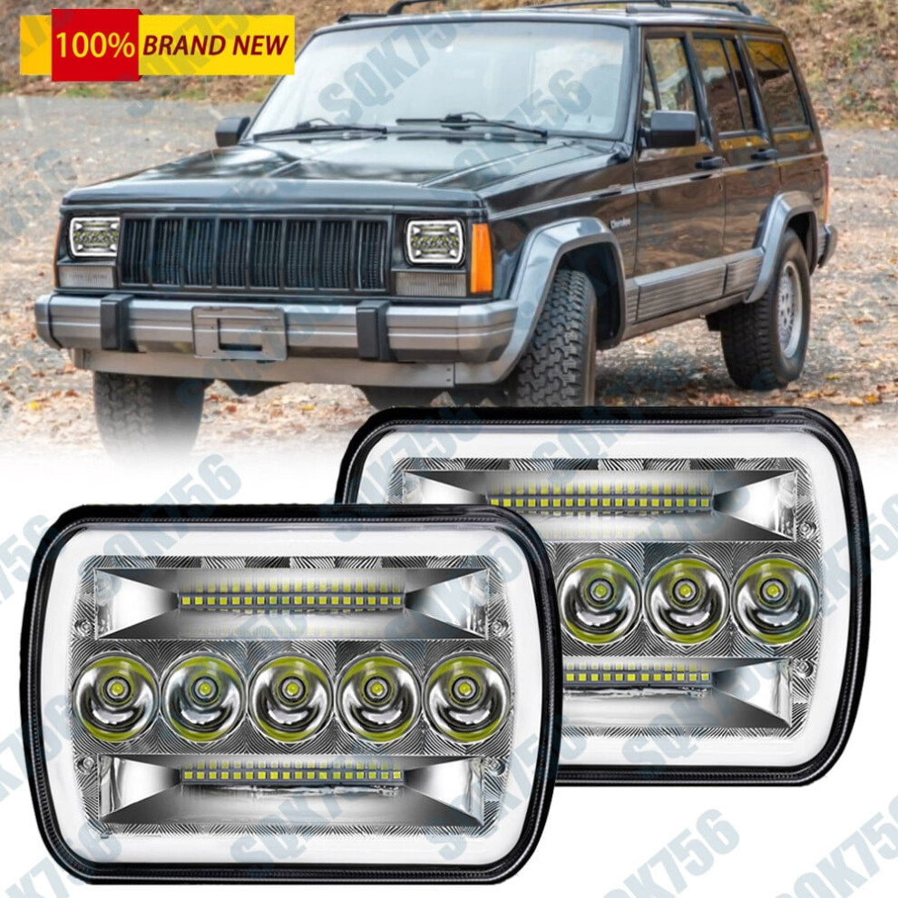 Jeep Cherokee Xj Led Headlights Projector Pair 5X7 Inch 9122141654766