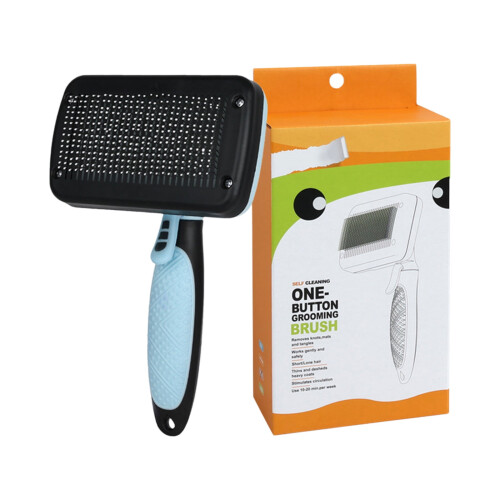 Self-Cleaning Pet Comb 9.45 x 5.12 in with Needle Teeth,