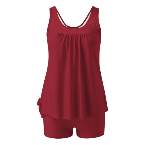 Conjunto de dos piezas de tankini para mujer con estampado gráfico. 1
