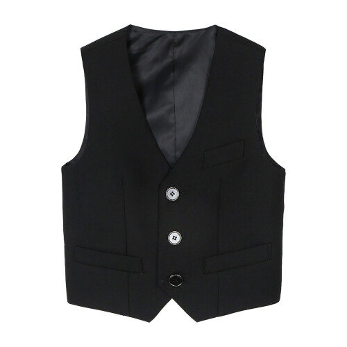 Boys' Formal Suit Vest Tailored Fit 4-Button