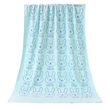 Blått strandhåndkle stort 61 x 135 cm 1 stk