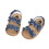Baby Sandals Navy Soft Soled Flat Lace 1 Pair 1