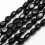 Obsidian perlestreng sort tumlet sten 8-12mm 34-36 stk 1