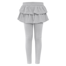 Meresysid Girls Leggings with Skirt Gray 3-4 Years