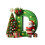 Christmas Tree Pendant with 26 Initial Ornaments Green 1