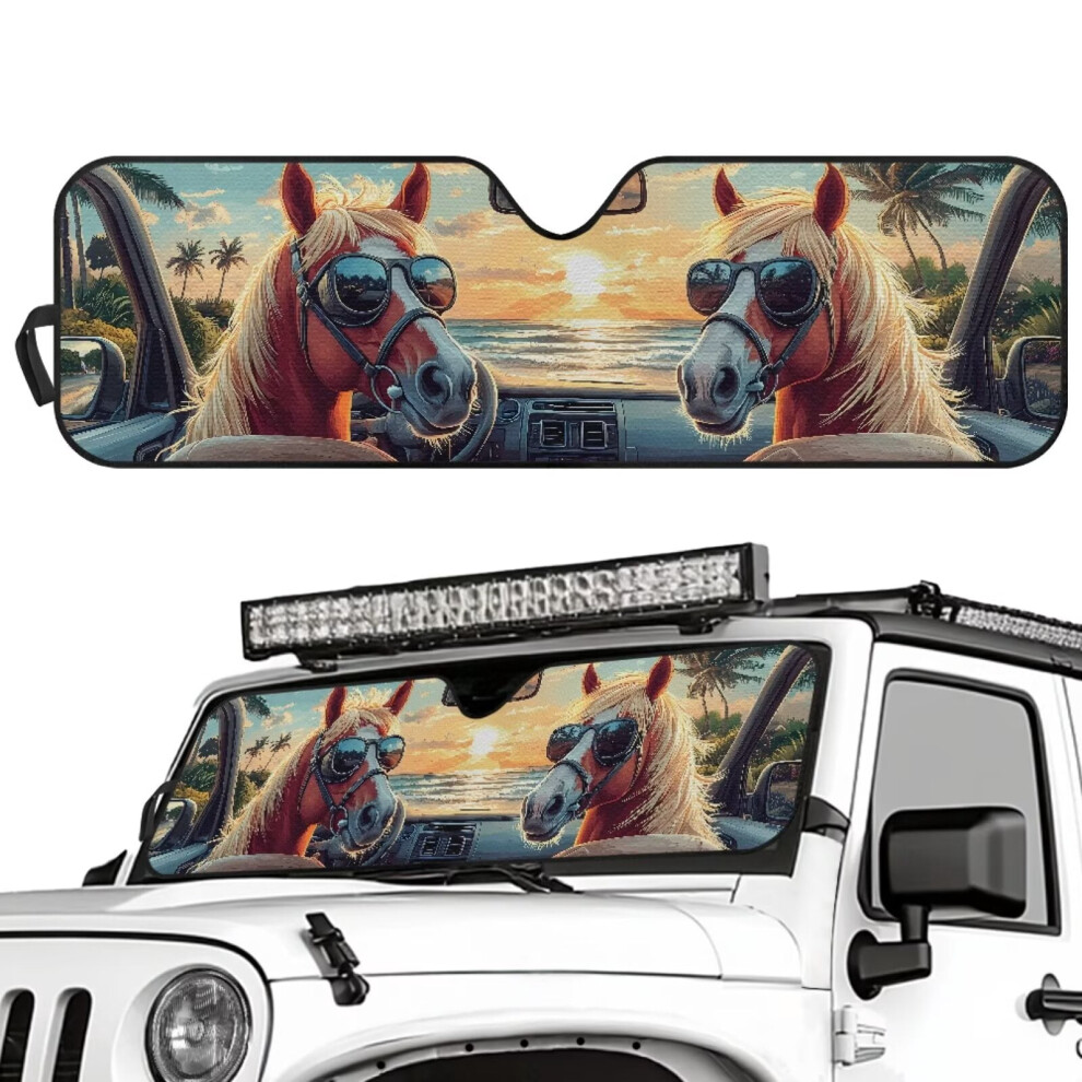 Foldable Windshield Sun Shade For Jeep Wrangler Tj/Jk/Jku 968604484643