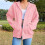 Giacca da donna leggera con cappuccio e zip intera, rosa, taglia L 2