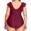 Women's tummy control one-piece swimsuit with ruffle wrap 3