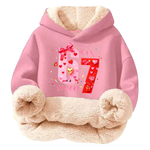 Moletom infantil com capuz, estampa multicolorida e tecido macio de lã.