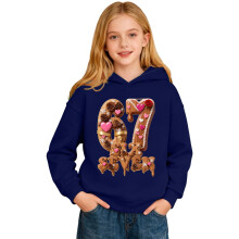 Bluza z kapturem dla chłopców z grafiką i kieszeniami z miękkiego polaru