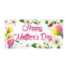 Tulipan blomsterbannerdekorasjon 70x35 tommer