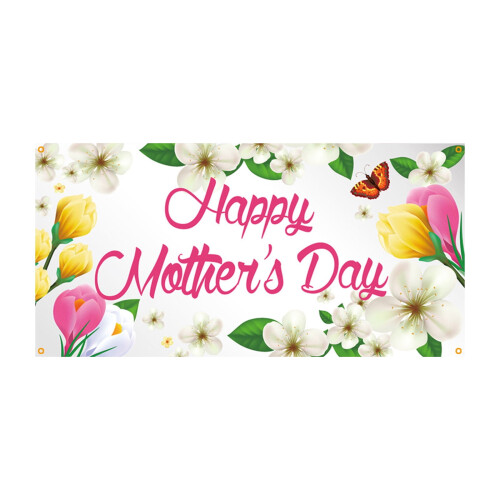 Tulipan blomsterbannerdekorasjon 70x35 tommer