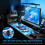 Mousepad Gamer com Estampa Fluida 31,5 x 15,12 polegadas 3